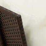 vidaXL Canapé de jardin avec coussins marron résine tressée