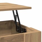 vidaXL Table basse chêne artisanal 79x49x41 cm bois d'ingénierie