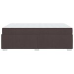 vidaXL Cadre de lit avec matelas Marron foncé 120 x 190 cm tissu