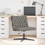 vidaXL Chaise pivotante de bureau Gris clair Tissu