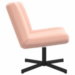 vidaXL Chaise pivotante Rose 63 x 75 x 76 cm tissu