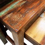 vidaXL Table gigogne 3 Pièces vintage Bois de récupération