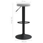 vidaXL Tabourets de bar lot de 2 gris clair velours