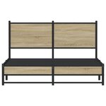 vidaXL Cadre de lit en métal sans matelas chêne sonoma 140x190 cm