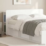 vidaXL Cabinet de Tête de Lit avec stockage Blanc Bois d'ingénierie
