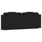 vidaXL Coussin de tête de lit Viana noir 137 cm similicuir