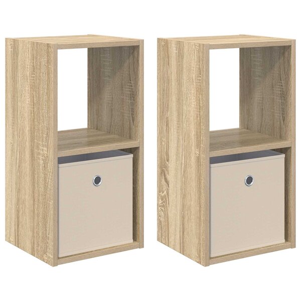 vidaXL Table de chevet 2 Pièces Chêne Sonoma 30 5 x 27 x 59 5 cm