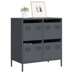 vidaXL Buffet anthracite 68x39x73 5 cm acier laminé à froid