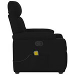 vidaXL Fauteuil de massage inclinable Noir Tissu