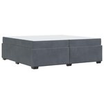 vidaXL Cadre de lit avec matelas Gris foncé 200 x 200 cm tissu