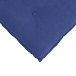 vidaXL Coussin de Dos Bleu police 180 x 50 cm Tissu en velours côtelé