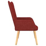 vidaXL Chaise de relaxation avec tabouret Rouge bordeaux Tissu