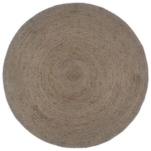 vidaXL Tapis fait à la main Jute Rond 210 cm Gris