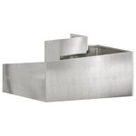 vidaXL Cache-pot de jardin Argent 80 x 80 x 50 cm Acier inoxydable
