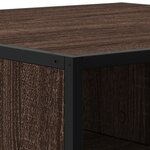 vidaXL Table basse chêne marron 80x80x30 cm bois d'ingénierie et métal
