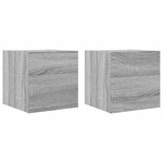 vidaXL Meubles TV muraux 2 Pièces Sonoma gris 30 5x30x30 cm