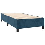 vidaXL Sommier à lattes de lit avec matelas LED Bleu foncé 100x200 cm