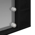 vidaXL Armoire Miroir Chêne noir 76 x 15 x 55 cm Bois d'ingénierie