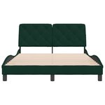 vidaXL Cadre de lit sans matelas vert foncé 140x190 cm velours