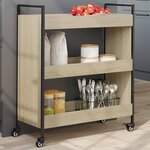 vidaXL Chariot de cuisine chêne sonoma 70x30x82 cm bois d'ingénierie