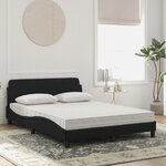 vidaXL Lit avec matelas Dover noir 120x200 cm velours