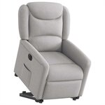 vidaXL Fauteuil inclinable électrique gris nuage tissu