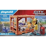 PLAYMOBIL - 70774 - Ouvrier et conteneur