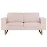 vidaXL Ensemble de canapé 2 Pièces tissu crème