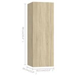 vidaXL Meubles TV 2 Pièces Chêne sonoma 30 5x30x90 cm Bois d’ingénierie