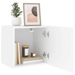 vidaXL Meuble TV mural blanc 40 5x30x40 cm bois d'ingénierie