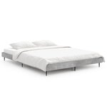 vidaXL Cadre de lit sans matelas gris béton 140x190 cm