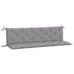 vidaXL Coussins de banc jardin lot de 2 gris 180x50x7 cm tissu Oxford