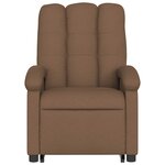 vidaXL Fauteuil inclinable de massage électrique Marron Tissu