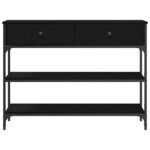 vidaXL Table console Chêne noir 72 5 x 25 x 75 cm Bois d'ingénierie
