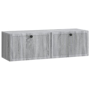 vidaXL Meuble TV mural Sonoma gris 98 x 31 x 30 cm Bois d'ingénierie