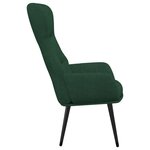 vidaXL Fauteuil inclinable Vert foncé Tissu