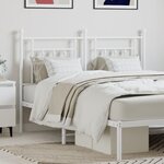 vidaXL Tête de lit métal blanc 140 cm
