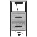vidaXL Cabinet de chevet Gris Sonoma 30 x 48 x 61 cm Bois d'ingénierie