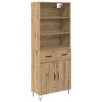 vidaXL Haut Armoire 2 Pièces Chêne artisanal Bois d'ingénierie