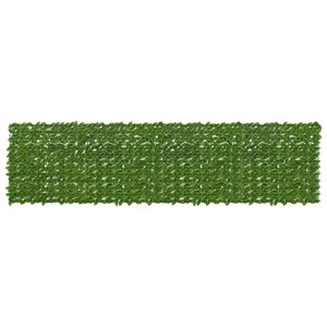 vidaXL Écran de balcon avec feuilles Vert et jaune 400 x 100 cm