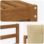 vidaXL Ensemble de canapés d'extérieur 7 pc Naturel et Beige
