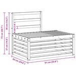 vidaXL Ensemble de canapés d'extérieur 3 Pièce Blanc