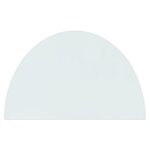 vidaXL Plaque de verre de cheminée Demi-rond 800x500 mm