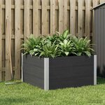 vidaXL Jardinière surélevée Noir 100 x 100 x 54 cm WPC et Aluminium