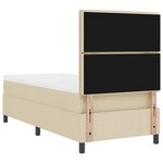 vidaXL Lit à ressorts avec matelas Crème 90 x 200 cm tissu