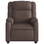 vidaXL Fauteuil inclinable Marron Similicuir