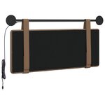 vidaXL Tête de lit suspendue Avec lumière LED Cappuccino Simili cuir