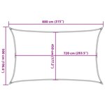 vidaXL Voile d'ombrage 160 g/m² Blanc 5x8 m PEHD