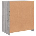 vidaXL Buffet avec lumières LED sonoma gris 60 5x37x67 cm