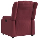 vidaXL Fauteuil de massage inclinable électrique Rouge bordeaux Tissu